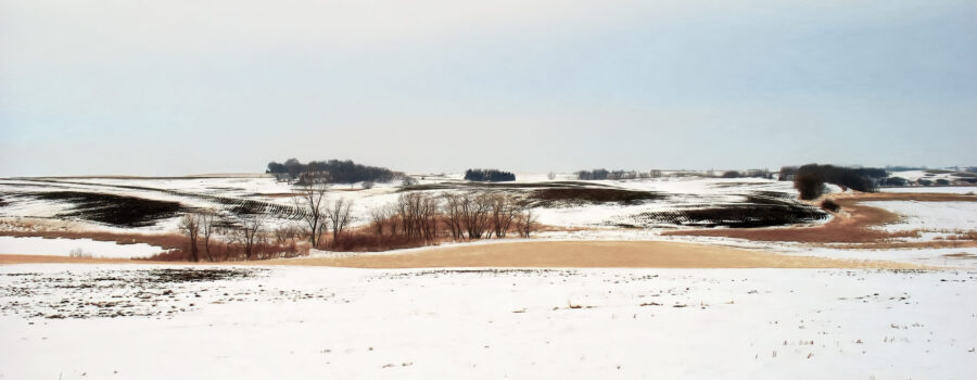 A barren landscape in Wintertime.